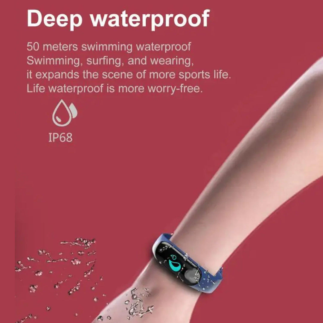 Montre intelligente au design moderne. Parfaite pour le suivi santé, sport, bien-être et notifications.