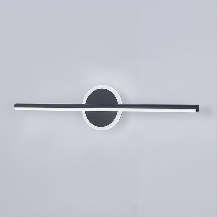 Lampe murale LED noire et dorée, design intérieur moderne et élégant.
