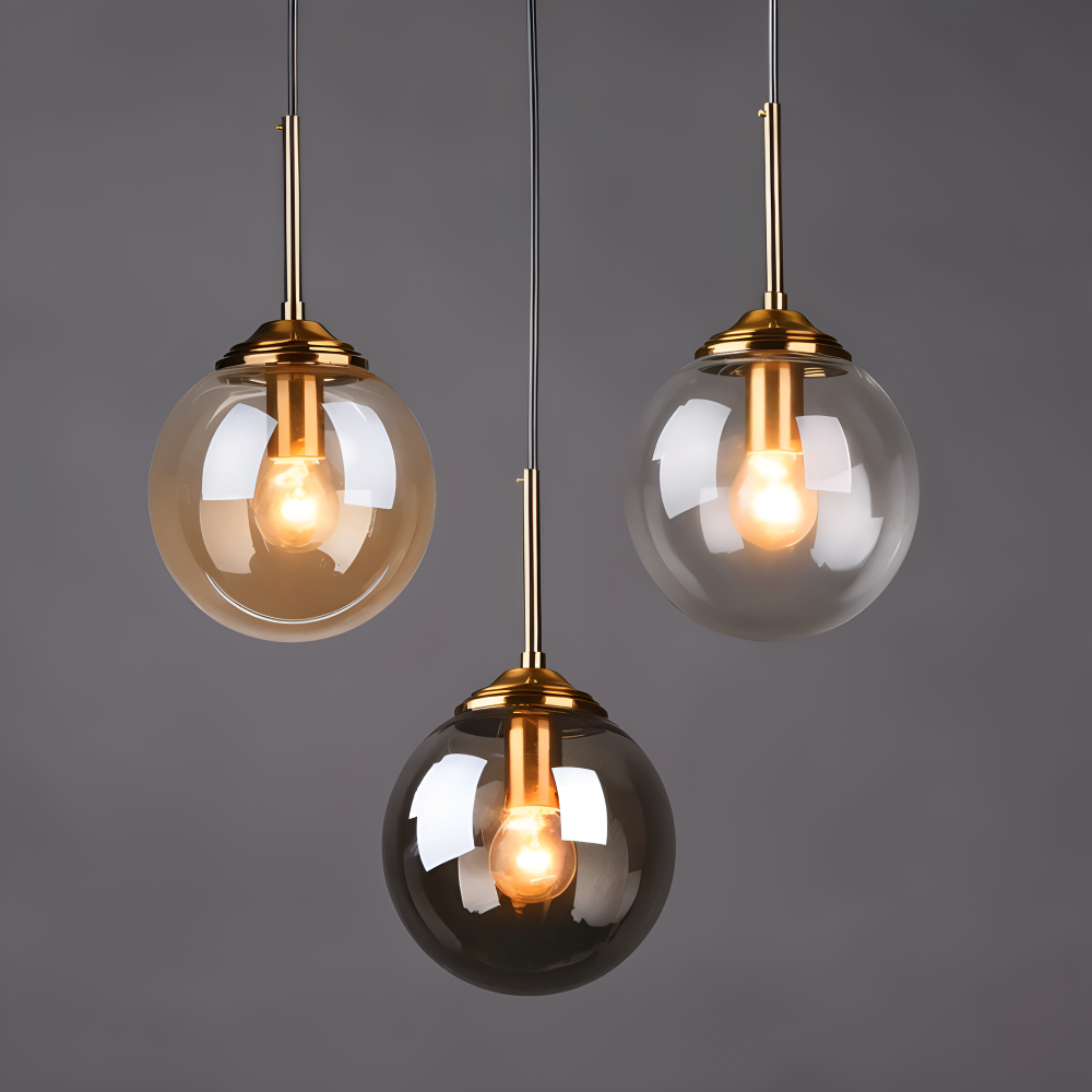 Suspension LED nordique élégante pour salon, lumière chaleureuse, design minimaliste moderne.