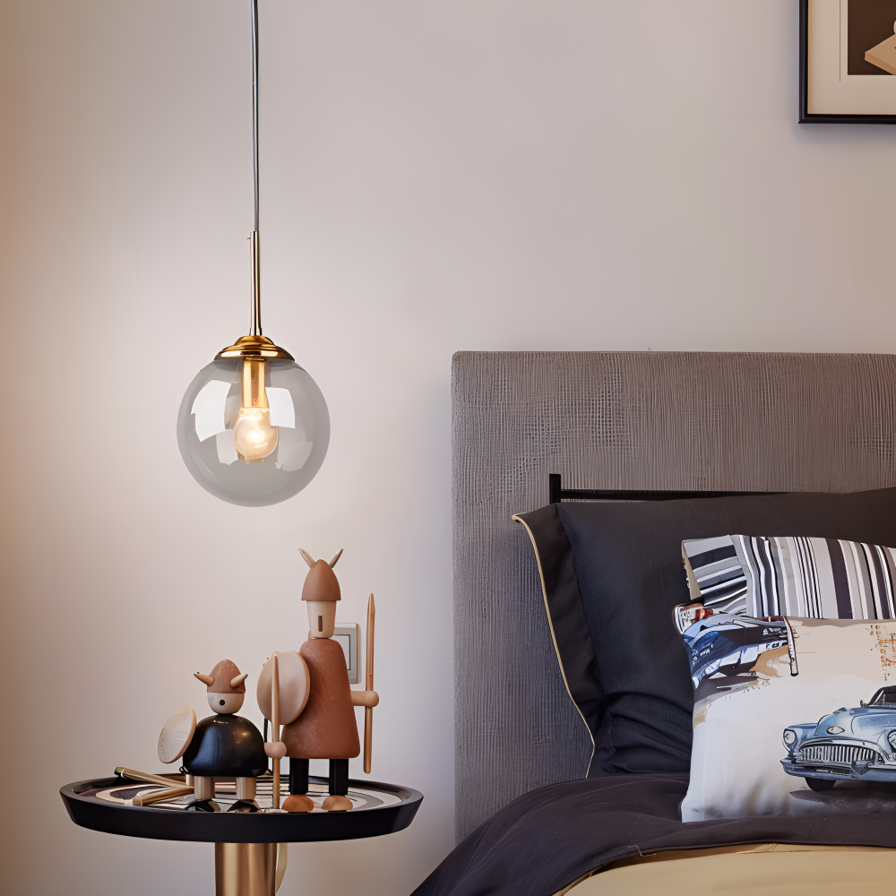 Plafonnier suspension LED minimaliste, idéal pour cuisine ou chambre, style scandinave épuré.