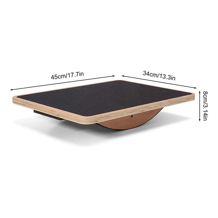 Planche d'équilibre en bois pour le renforcement musculaire et la rééducation après blessure.