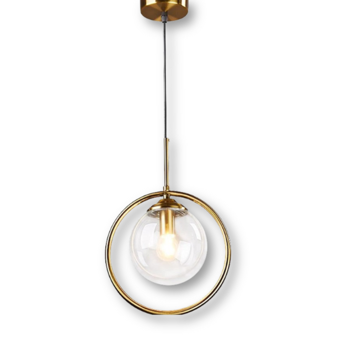 Suspension LED élégante, lumière douce, design nordique parfait pour chambre à coucher.