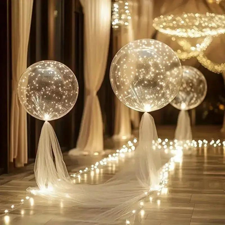 Illuminez vos soirées avec nos ballons lumineux LED sans fil, parfaits pour la décoration intérieure ou extérieure.