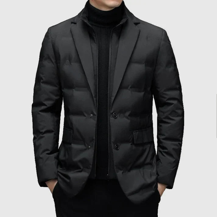 Veste homme hiver zippée, chaude et élégante, style urbain décontracté, idéale pour l'extérieur.
