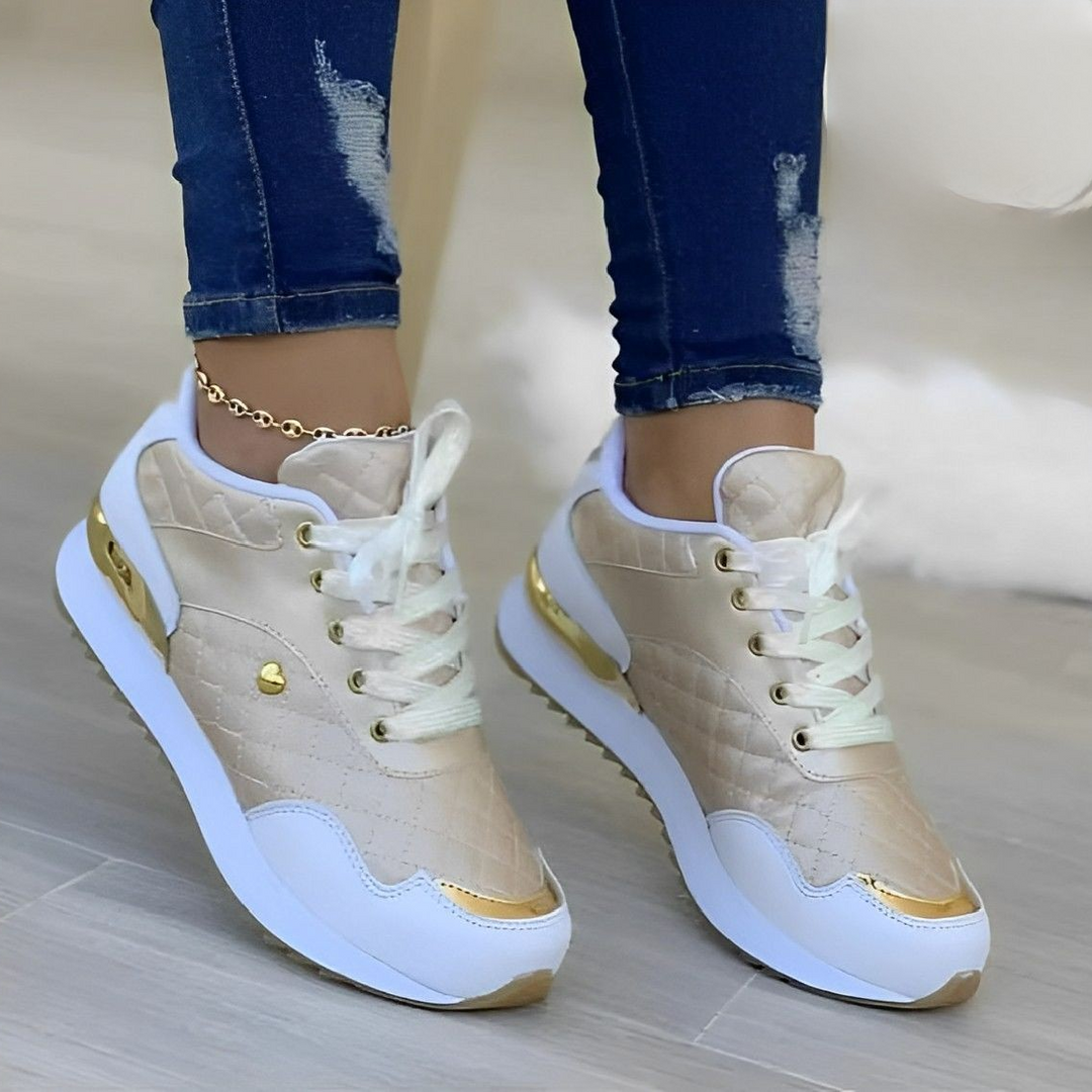 Baskets de sport orthopédiques confortables pour femmes, idéales pour la marche et pieds sensibles.