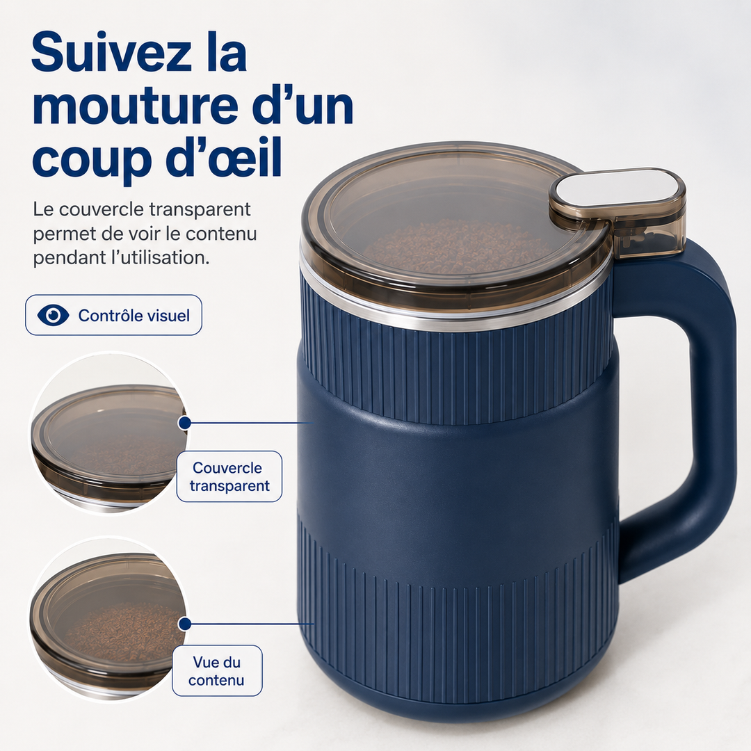 Moulin BeanBliss pour noix et céréales. Broie facilement les ingrédients durs. Multifonction.