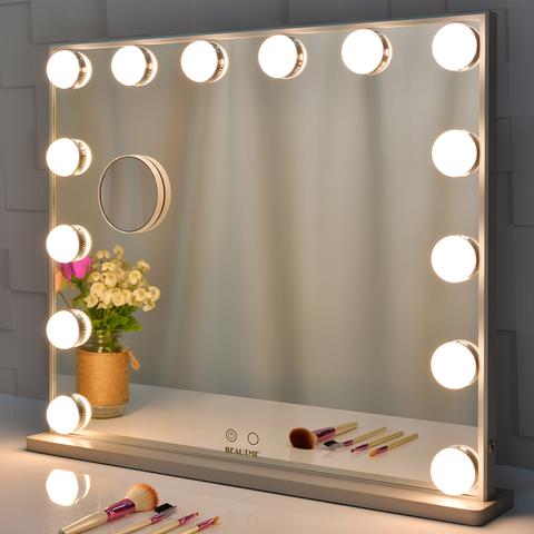 Kit d'éclairage LED dimmable et ajustable pour miroir de maquillage. Idéal pour salle de bain et cosmétiques.