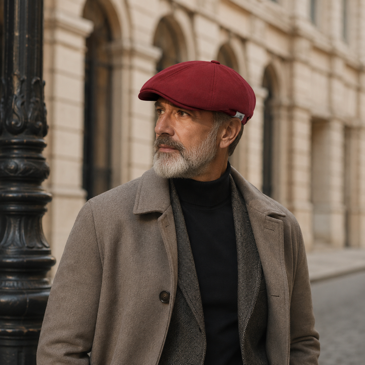 Casquette béret homme ajustable. Accessoire élégant pour look printanier ou automnal.