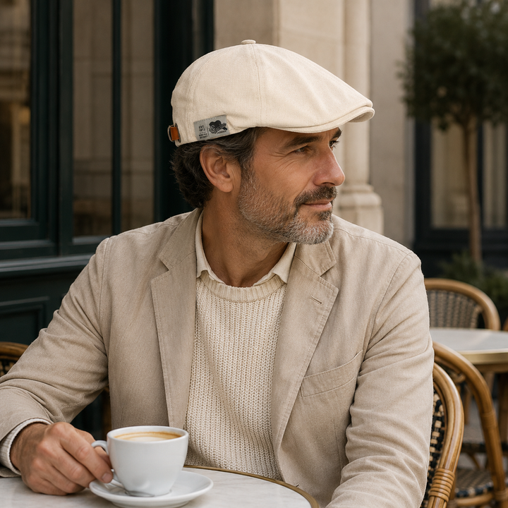 Béret homme, ajustable et élégant. Un accessoire de mode masculine intemporel en coton/polyester.