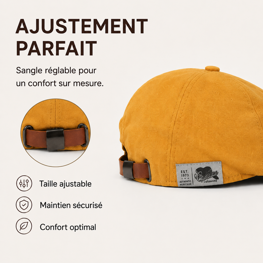 Béret élégant pour homme en coton respirant, parfait pour le printemps/été.