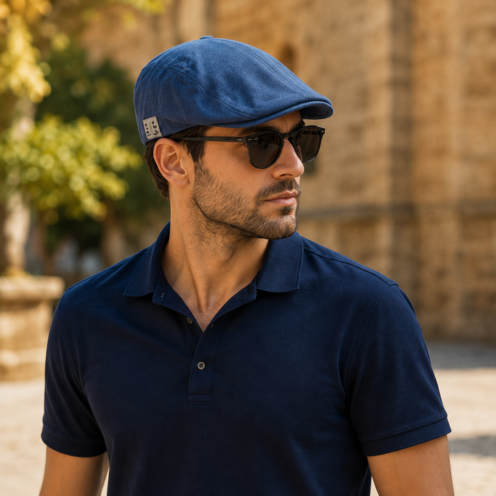 Béret homme intemporel en coton, confortable et ajustable pour le quotidien.