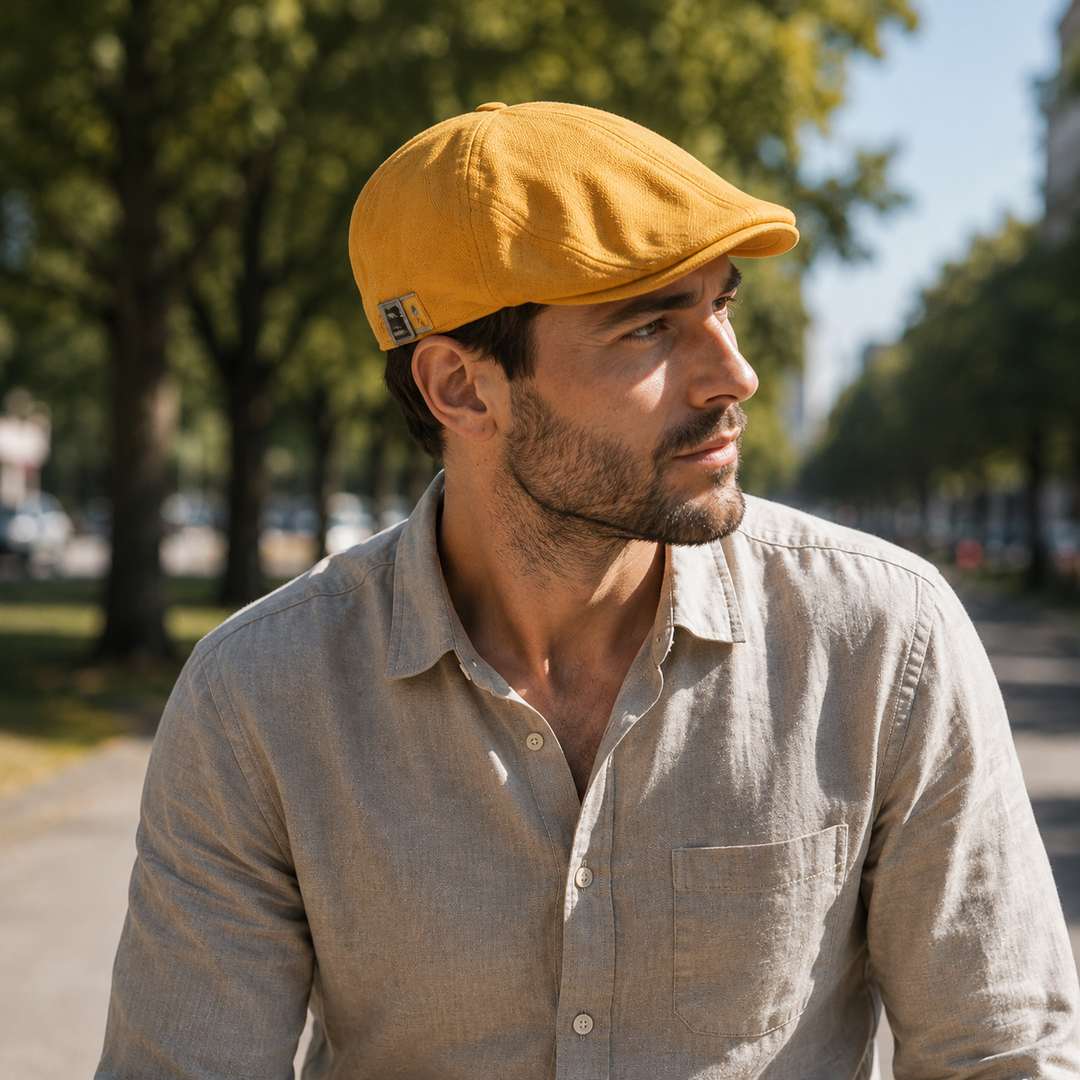 Mode masculine : béret en coton ajustable, polyvalent et élégant.