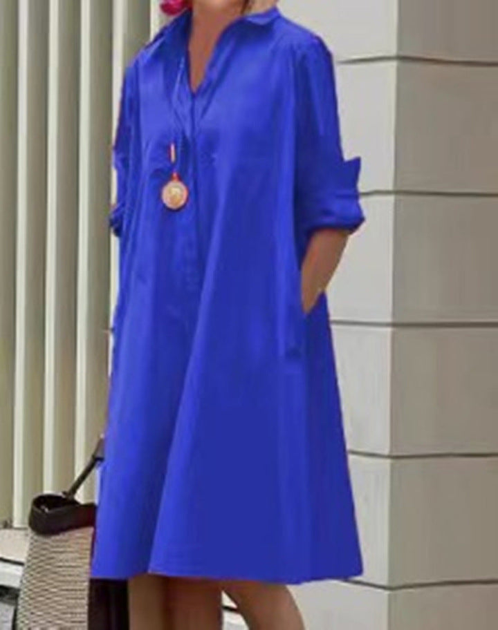 Robe midi décontractée femme, tissu respirant, idéale pour une journée d'été relaxante et stylée.