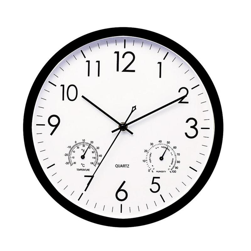 Horloge murale design classique pour balcon. Indicateurs de température et d'humidité précis pour la météo.