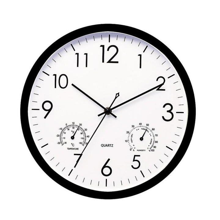 Horloge murale design classique pour balcon. Indicateurs de température et d'humidité précis pour la météo.