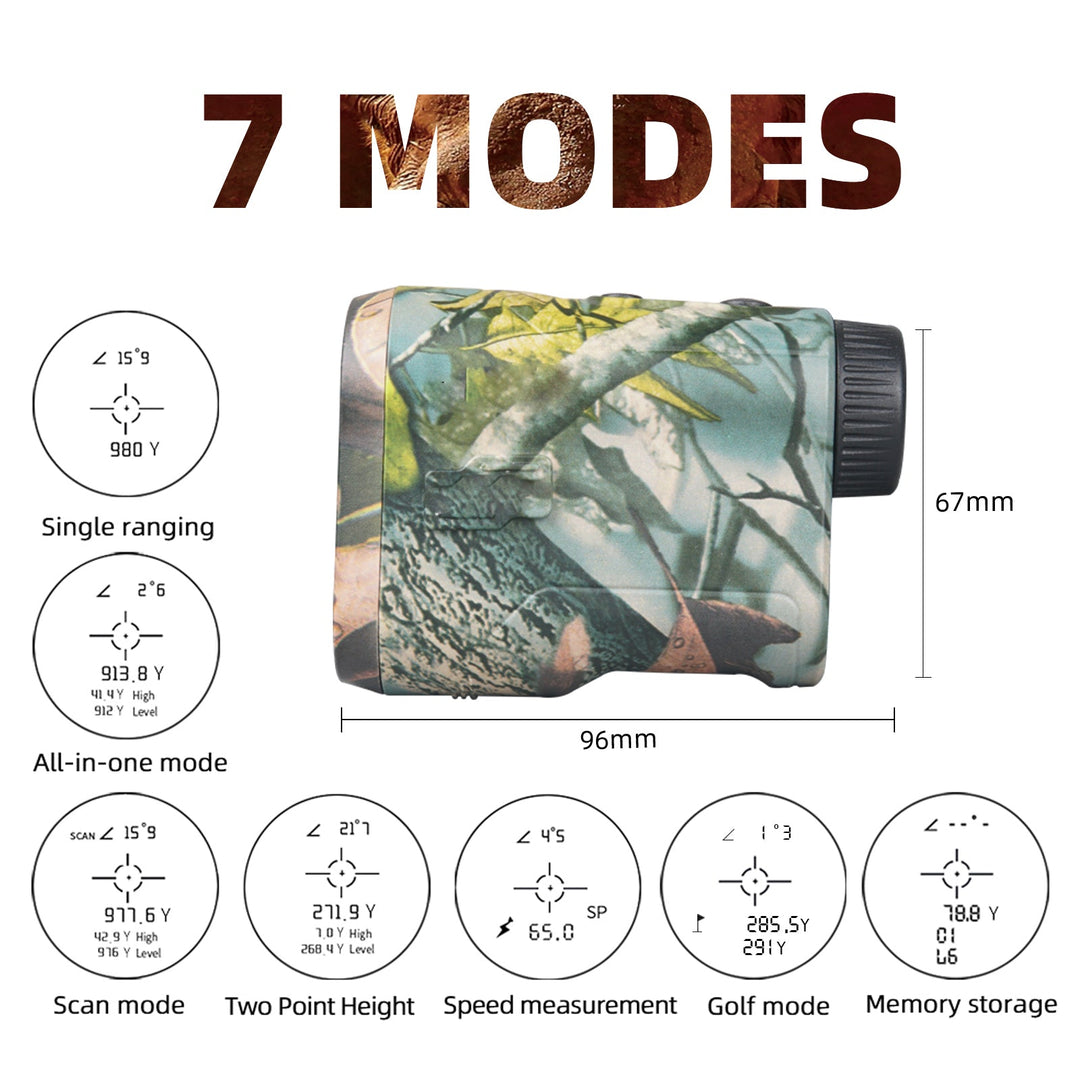Télémètre compact et robuste pour chasseurs, avec précision infaillible en extérieur.