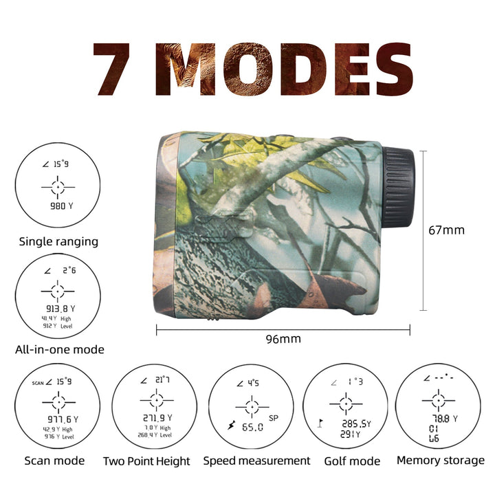 Télémètre compact et robuste pour chasseurs, avec précision infaillible en extérieur.