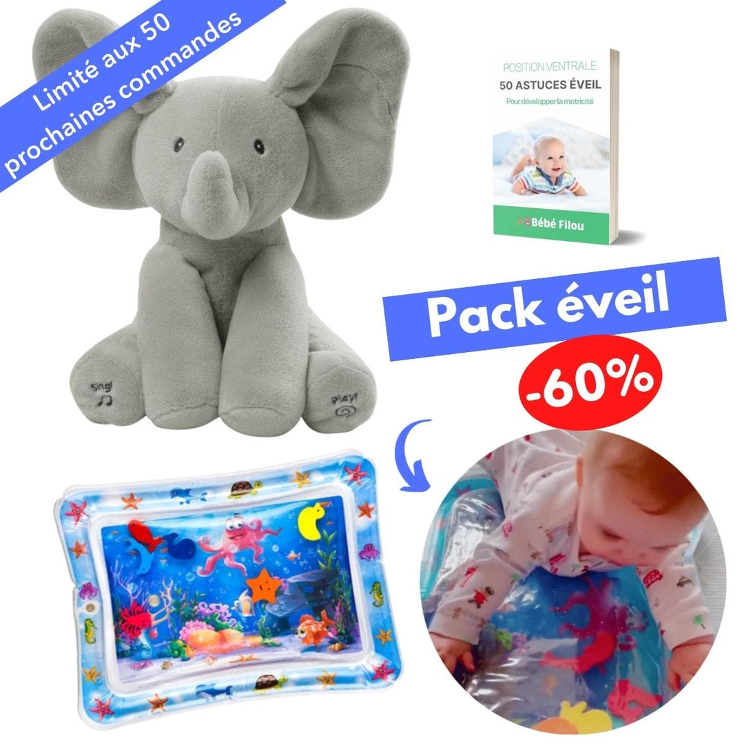 Doux éléphant doudou interactif, jouet bébé musical cache-cache, parfait pour le réconfort et l'éveil.
