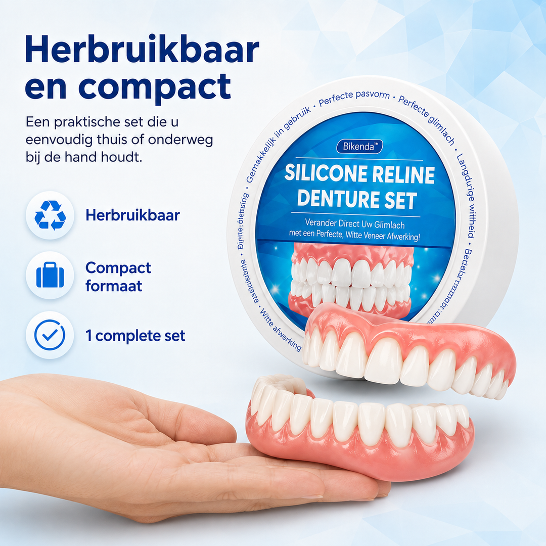 Solution Bikenda pour adultes : prothèse dentaire esthétique en silicone. Favorise un sourire éclatant.