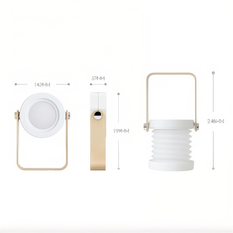 Lampe de chevet LED rechargeable USB, dimmable, lumière blanc chaud pour une ambiance relaxante.
