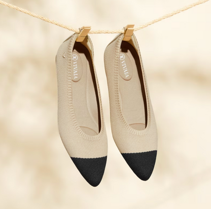 Tendance et confort : ballerines Mila femme, chaussures plates pour printemps/été.