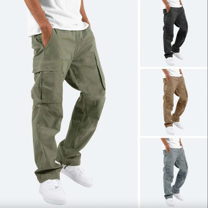 Pantalon homme moderne et confortable pour l'automne, idéal style décontracté chic et respirant.