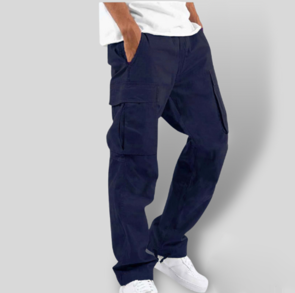 Pantalon homme décontracté chic, confortable et respirant, parfait pour la mode masculine d'automne.