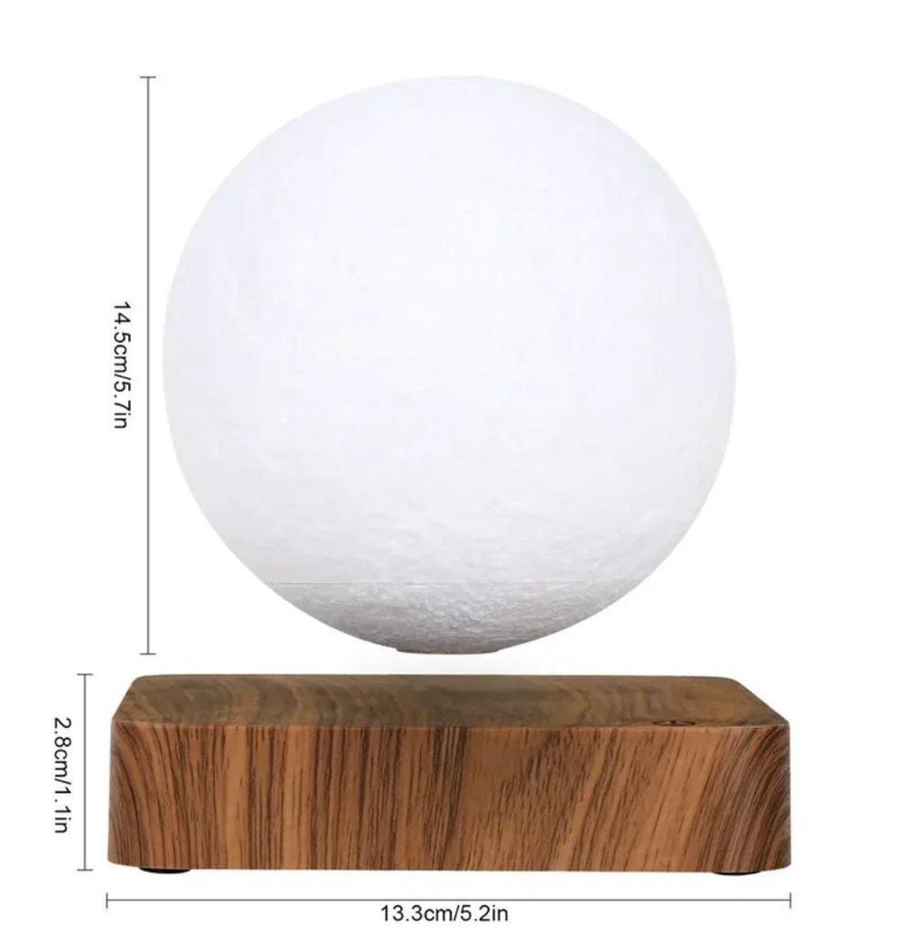 Luminaire lune flottante LED, lampe d'ambiance design et moderne pour une décoration intérieure élégante.