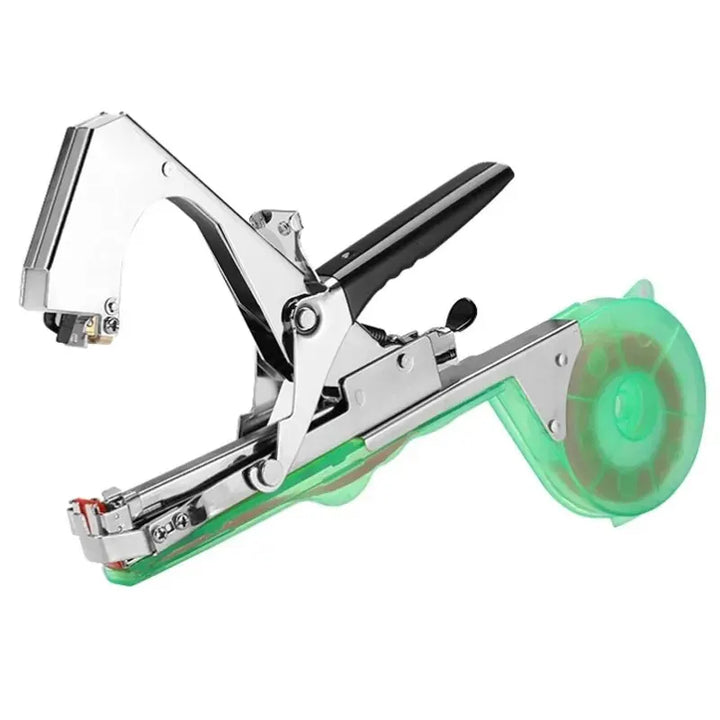 Accessoire jardinage Pistolet Attache-Plantes, support pour tiges de plantes, vert, améliore la croissance.