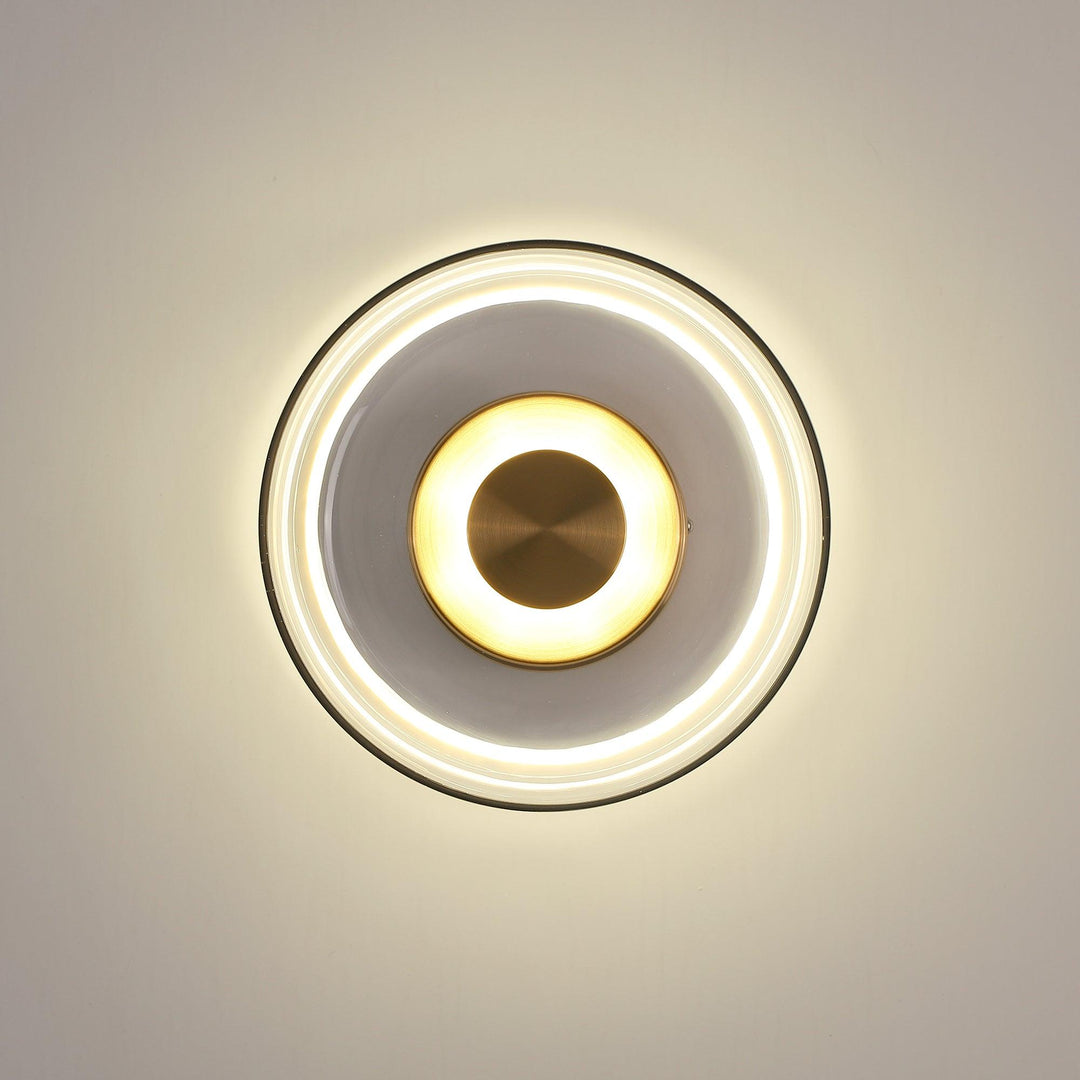 Lampe murale LED verre fumé, design nordique, éclairage intérieur chambre.