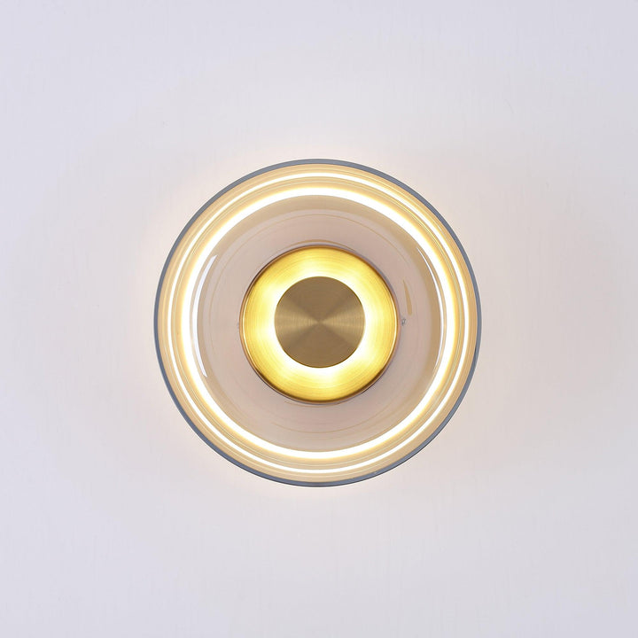 Lampe murale LED scandinave, verre opalin, lumière douce pour chambre relaxante.