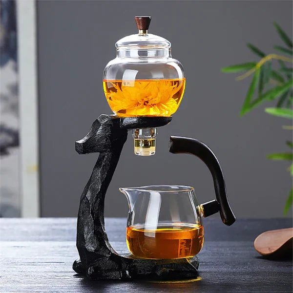 Kit de thé magnétique en verre pour la maison, apportant élégance et simplicité au rituel d'infusion.