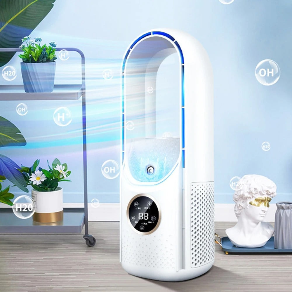 Rafraichisseur d'air USB compact, purifie et humidifie l'air pour un été agréable partout.