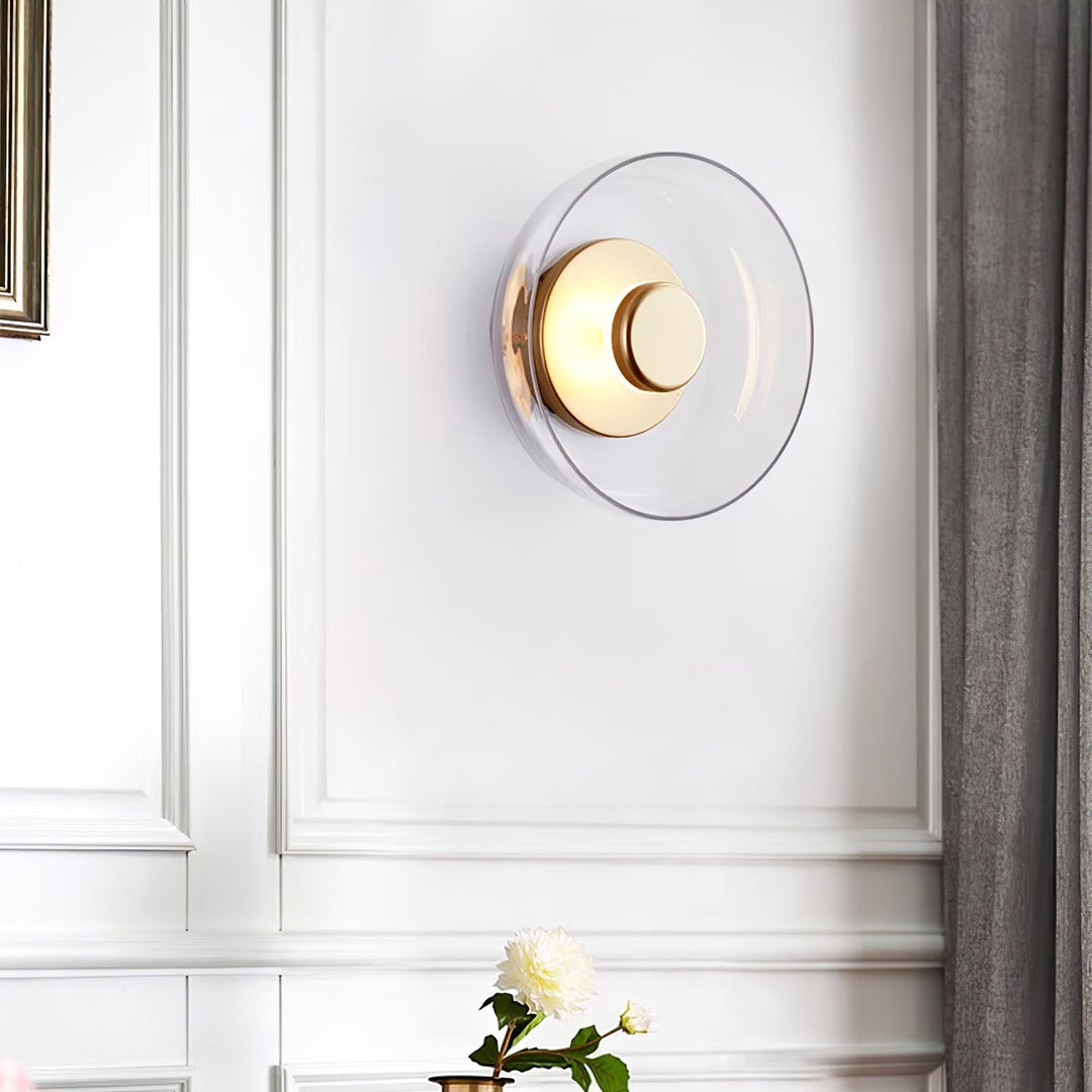 Applique murale LED verre blanc, style nordique, lumière ambiante chambre.