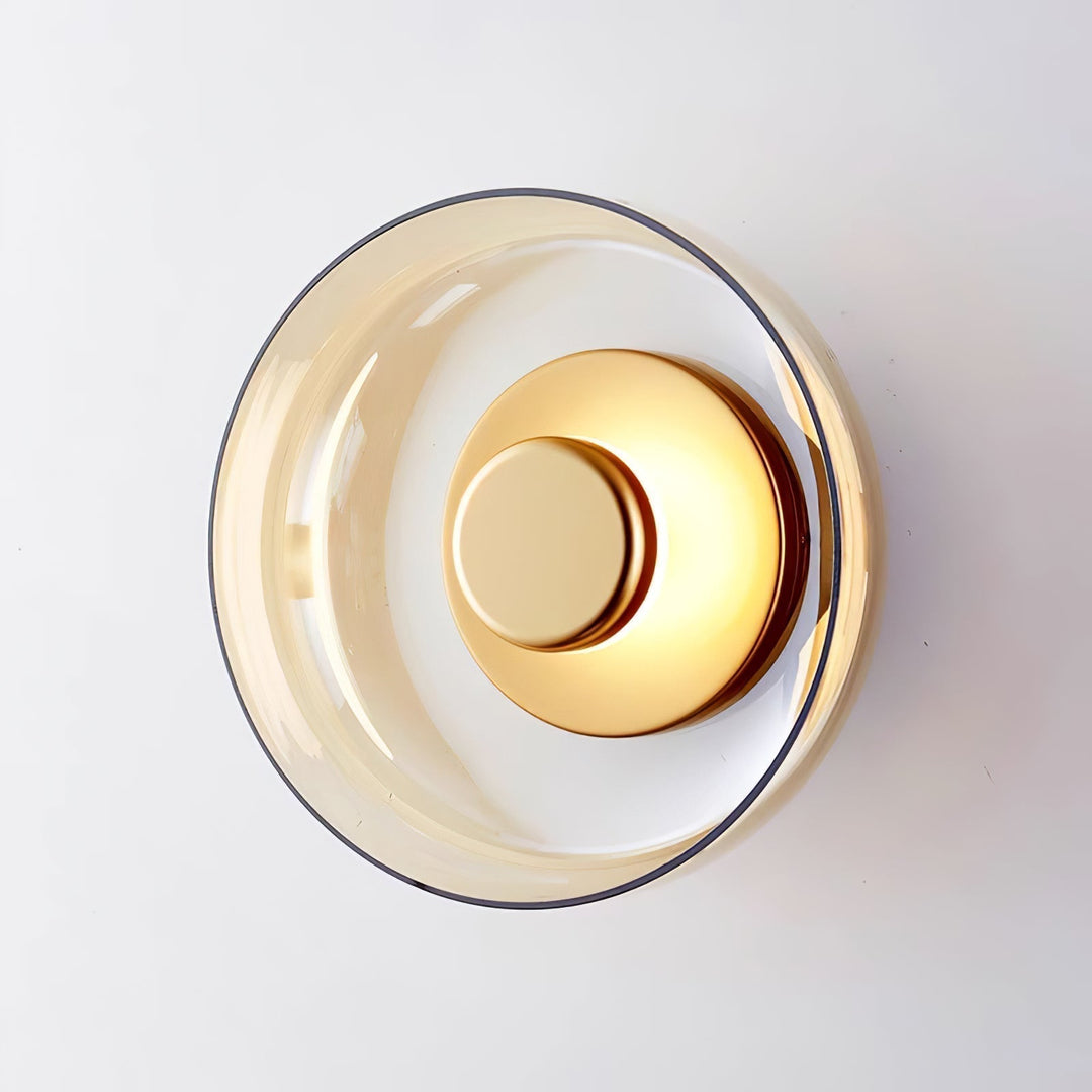 Lampe murale LED fixe, verre dépoli, lumière douce, design nordique chambre.