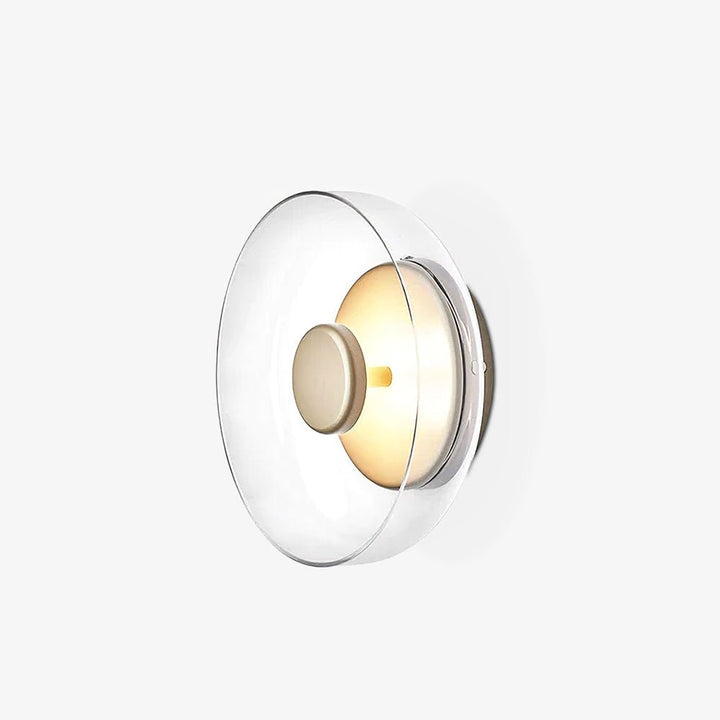 Applique murale LED design nordique en verre, lumière chaude pour salon moderne.