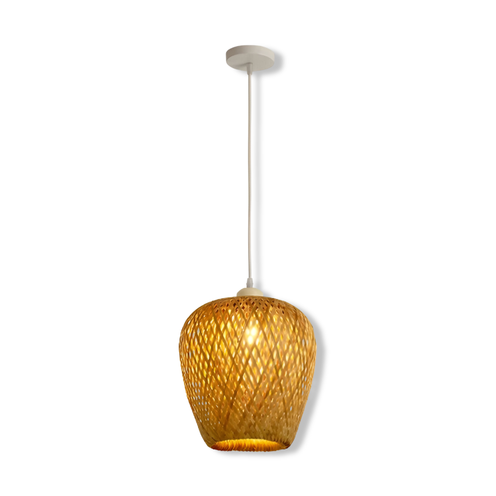 Éclairage bohème pour la chambre, lampe suspendue tressée à la main, très décorative.