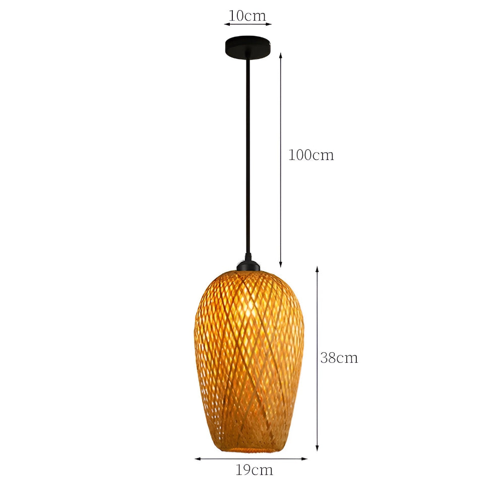 Luminaire suspendu en fibres naturelles, ambiance cosy pour votre salon ou toute pièce.