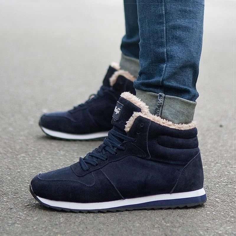 Design moderne pour bottes d'hiver unisexe, chaudes, fourrées et résistantes au froid extrême.