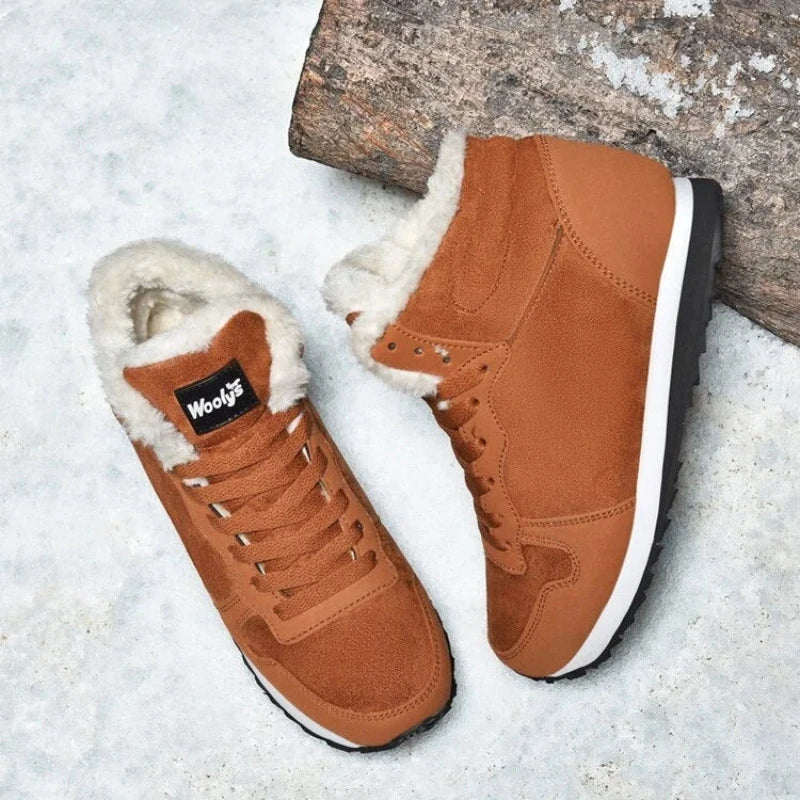 Bottes d'hiver confortables et chaudes, avec doublure fourrure et excellente adhérence neige.