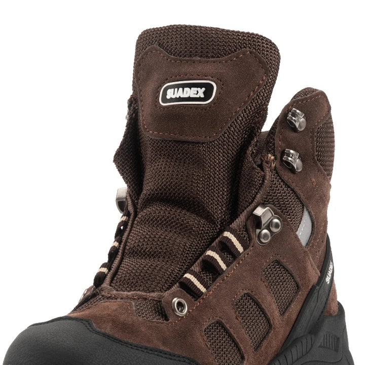 Bottes de sécurité unisexes noires, embout acier, protection extrême pour le travail et les chantiers.