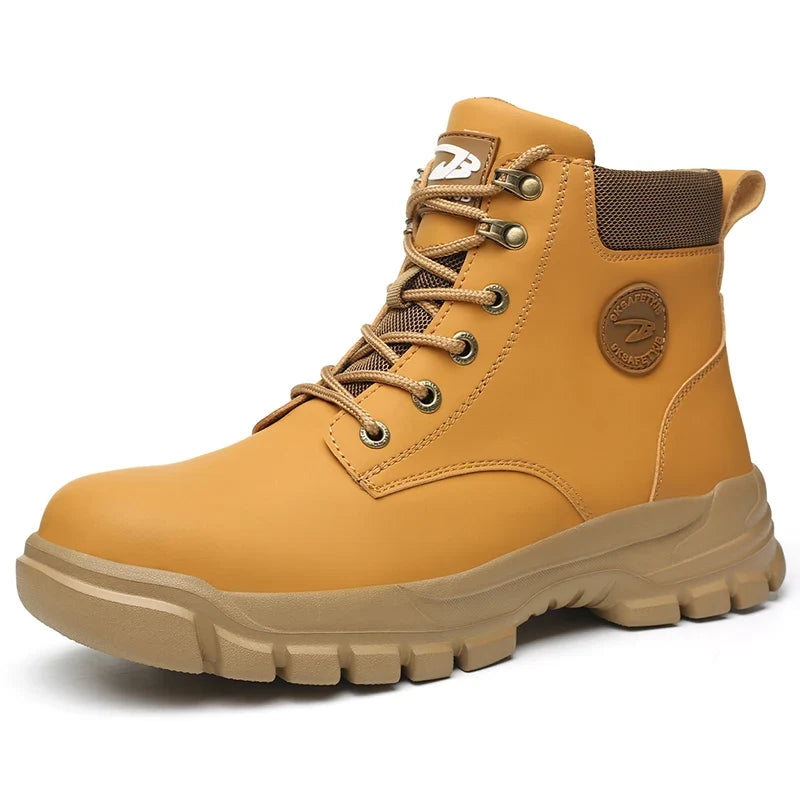 Bottes de sécurité hommes robustes, embout acier, imperméables pour chantier. Protection & confort supérieur.