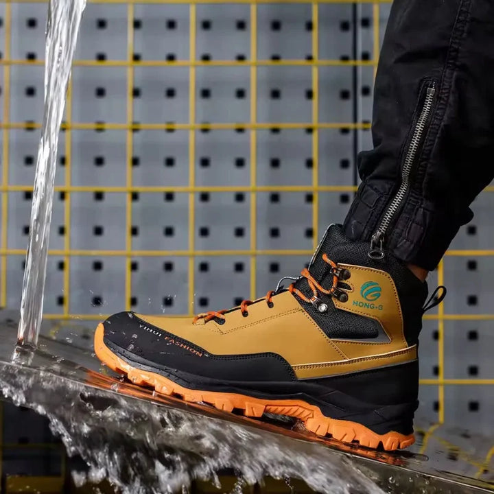Bottes HONG-G ultra-confortables et respirantes avec protection professionnelle pour chantier et industrie.