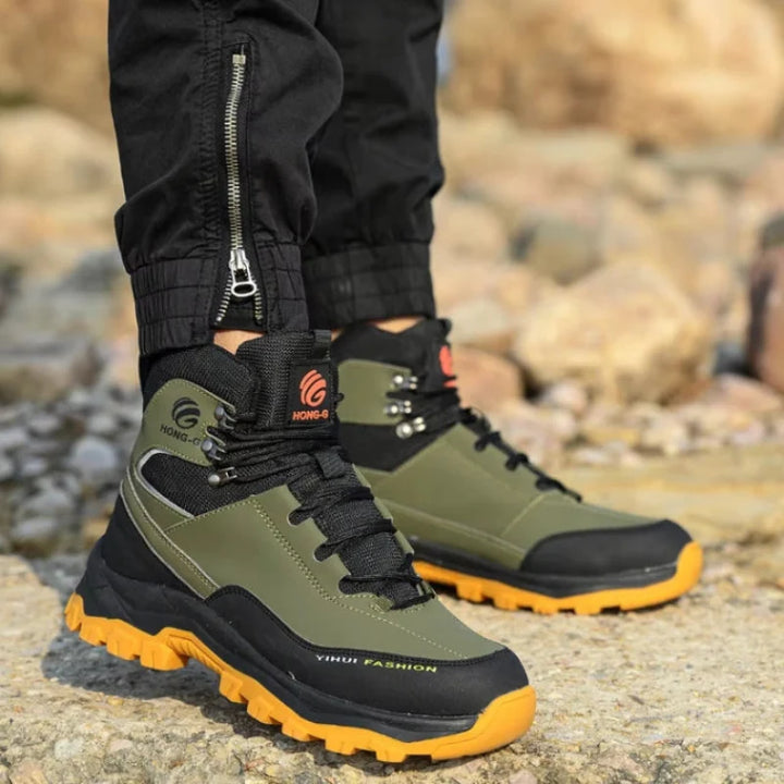 Bottes de sécurité HONG-G confortables et respirantes, semelle antidérapante, idéales pour longues journées de travail.