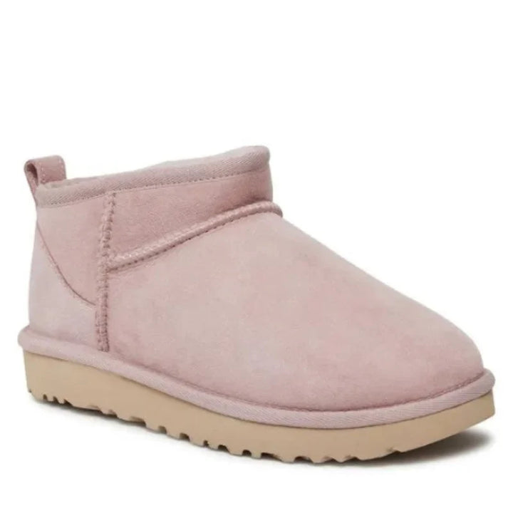 Bottines féminines en suédine, chaudes, fourrées et antidérapantes, conçues pour un confort maximal en hiver.