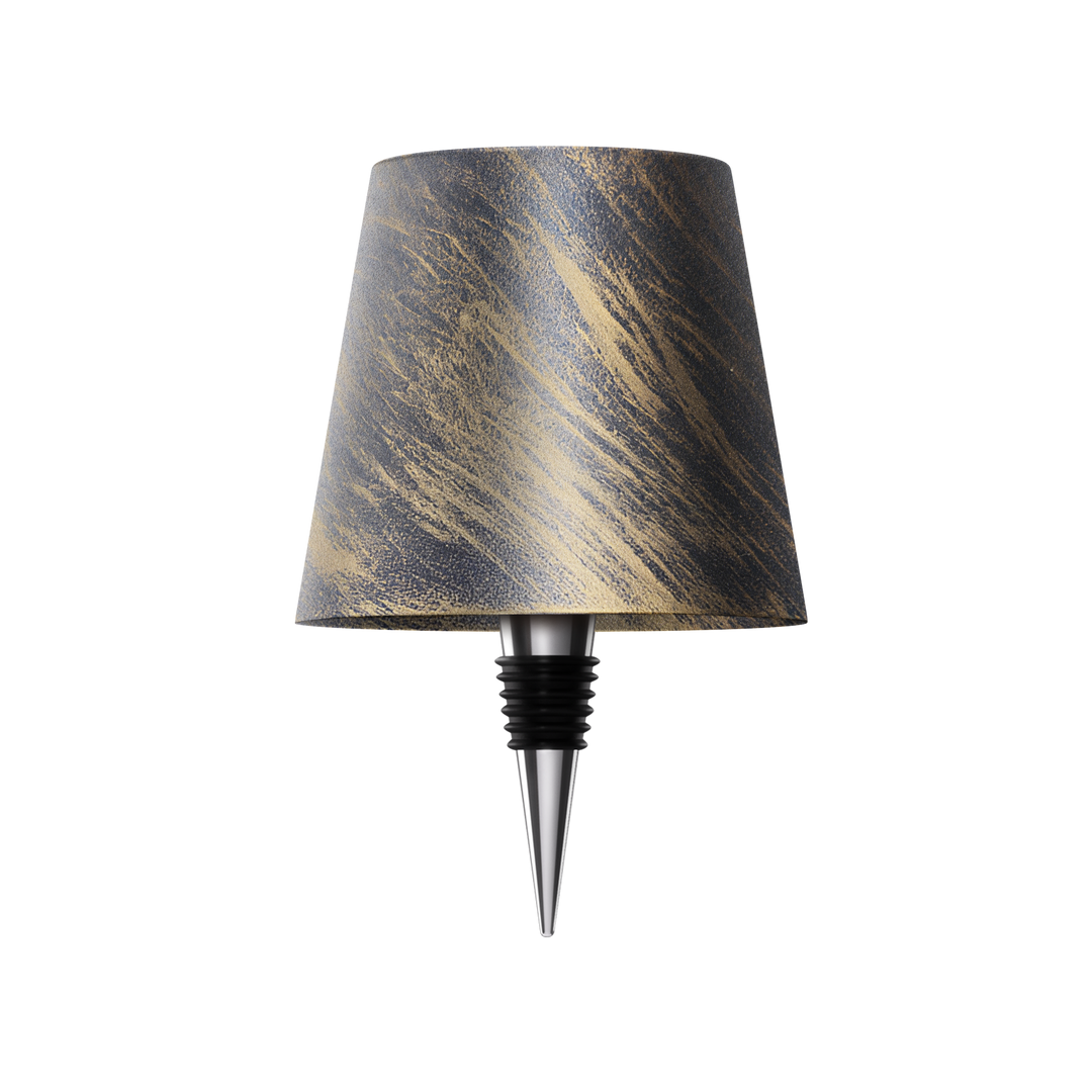 Éclairage d'ambiance LED, rechargeable, design bouteille, pour un intérieur moderne.