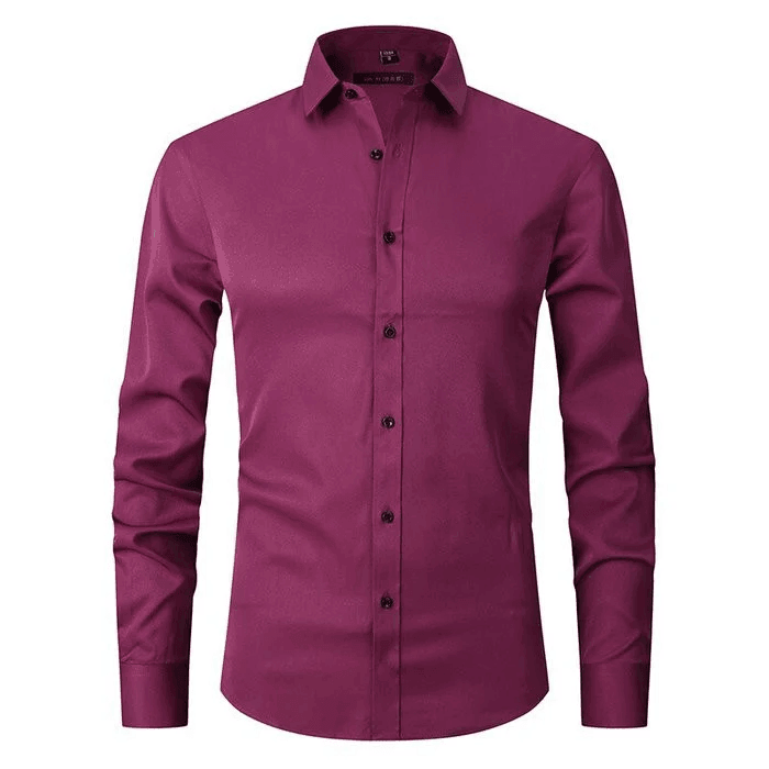 Chemise extensible pour hommes, facile d'entretien et infroissable, idéale pour le voyage.