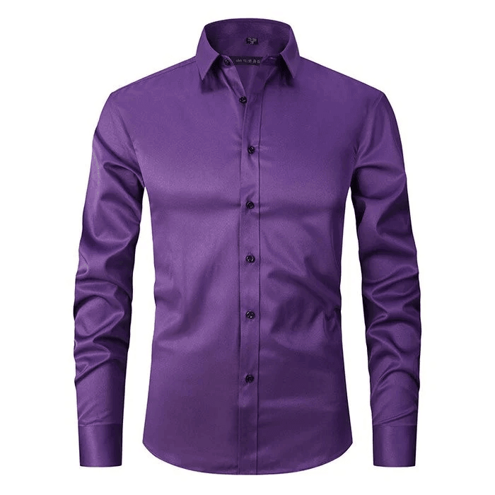Style polyvalent : chemise extensible hommes, à porter rentrée ou sortie pour un look décontracté chic.