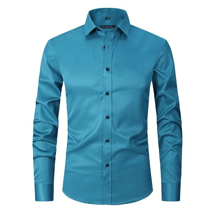 Chemise extensible polyvalente pour hommes, idéale pour le travail, les voyages ou les loisirs.