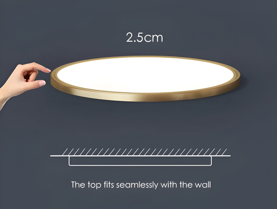 Plafonnier LED rond bronze, éclairage puissant et design élégant pour tout intérieur.